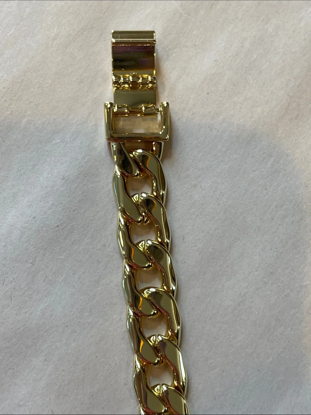Gold Tone Chain Link Bracelet - Men’s  Accessory 11” inch long with extension